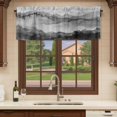 thumbnail image 6 of Black Ombre Mountain Curtain Valances for Windows, Kitchen Valance Window Treatments Panel 2 Pack, Nature Abstract Art Marble Gradient Rod Pocket Short Curtains for Bathroom Bedroom 54 x 18 Inch, 6 of 8