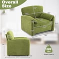 thumbnail image 4 of Ktaxon Oversized Accent Chair Chenille Armchair Upholstered Reading Chair Comfy Single sofa for Bedroom, Office, Apartment, Dorm Olive Green, 4 of 11