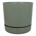 thumbnail image 1 of Maceta Redonda con plato Duraware Fincsa Espiral 8.5 Pulgadas Verde Jade con fibra, 1 of 4