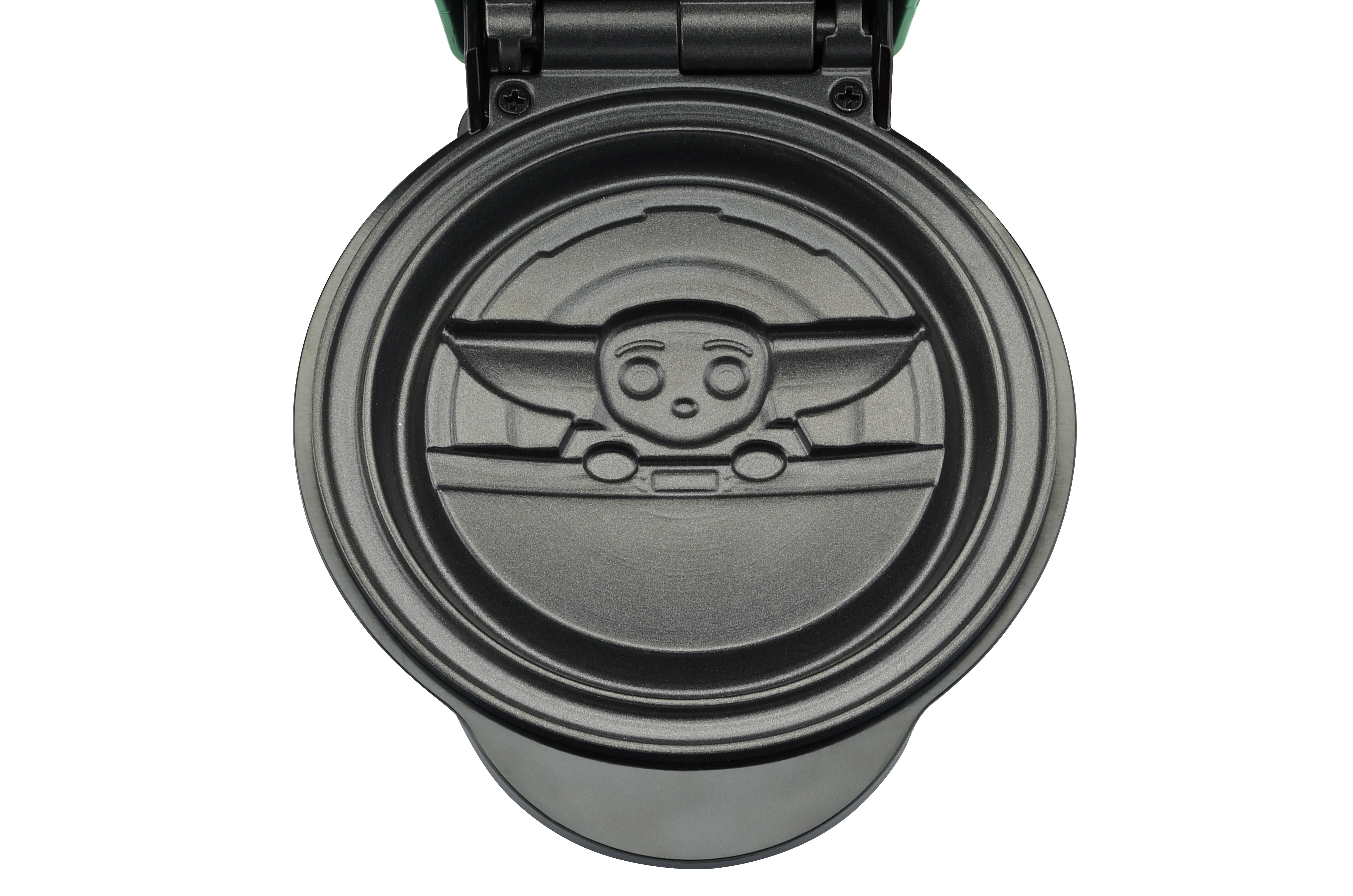 Star Wars Grogu Mini Waffle Maker from Select Brands - Appliance for Small, Round Waffles - The Mandalorian-Themed Waffle Iron - Themed Appliance with Nonstick Coating