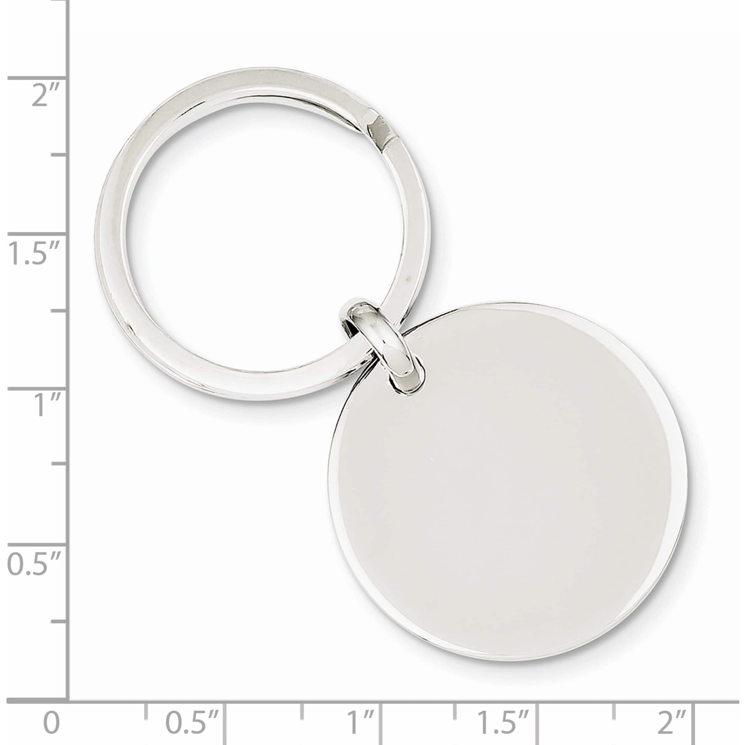 Sterling Silver Rhodium-Plated Key Ring Made In United States qq221