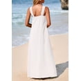 thumbnail image 2 of Vestido de verano PRETTYGARDEN para mujer 2025 con tiras holgadas, blanco, XL, 2 of 8