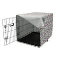 thumbnail image 3 of Butterfly Dog Crate Cover, Multicolored Hand Drawn Delicate Fresh Spring Illustration, Easy to Use Pet Kennel Cover Small Dogs Puppies Kittens, 7 Sizes, Almond Pink and Violet, by Ambesonne, 3 of 6
