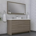 thumbnail image 2 of Alya Bath Sortino 60" Wood Double Bathroom Vanity with Acrylic Sink in Gray, 2 of 7