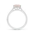 thumbnail image 2 of ANGARA Natural Six Prong-Set Round 1.1 ct Morganite Cathedral Engagement Ring in 14K White Gold for Women | Birthday, Anniversary, Jewelry Gift for Women | Natural Morganite Ring, 2 of 7