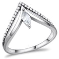 thumbnail image 1 of Alamode DA109-9 Anneau en Acier Inoxydable pour Femmes avec Grade AAA CZ en Clair - Taille 9, 1 of 1