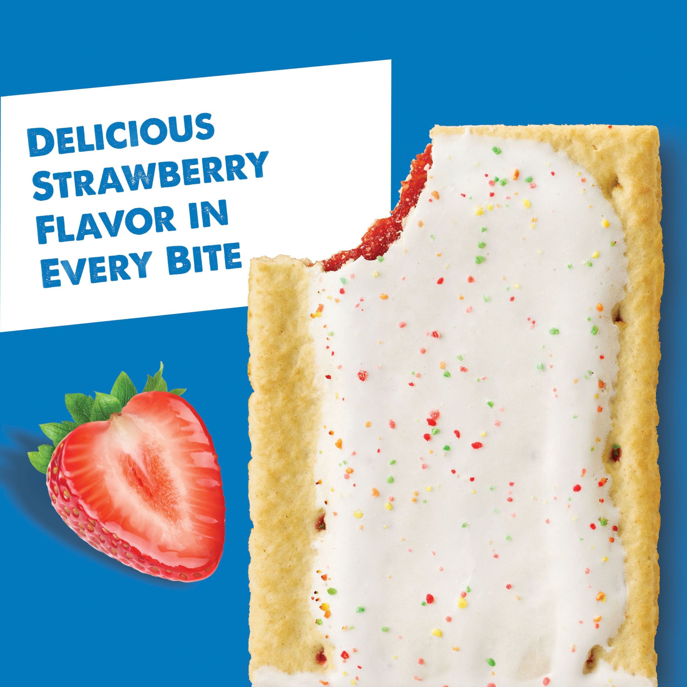 Pop-Tarts Frosted Strawberry Instant Breakfast Toaster Pastries, Shelf-Stable, Ready-to-Eat, 13.5 oz, 8 Count Box - image 4 of 15