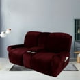 thumbnail image 5 of SHANNA 2-Seater Sofa Covers Stretch Recliner Couch Cover with Console Slipcover Protector, 5 of 10