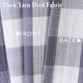 thumbnail image 4 of GlowSol Kitchen Curtains Farmhouse Buffalo Check Pattern Blackout Half Window Curtains for Living Room Bedroom, 28"W x 45"L 2 Panels, Gray White, 4 of 6