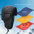 thumbnail image 4 of RongHuan Men Women Trapper Hat Faux Fur Winter Ski Hat Thick Fleece Cold Weather Outdoor Warm Hat, 4 of 5