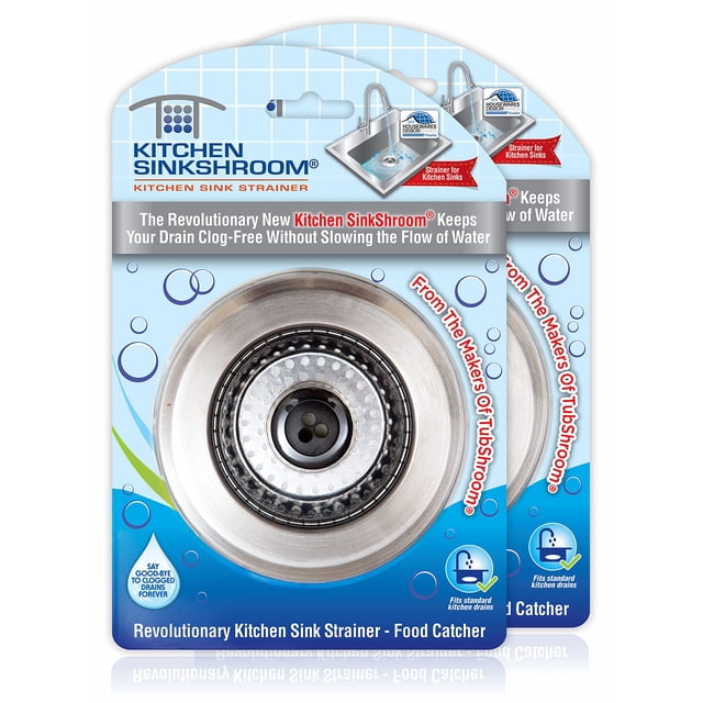 Canastilla coladora para fregadero SinkStrainer SinkShroom de acero inoxidable, paquete de 2