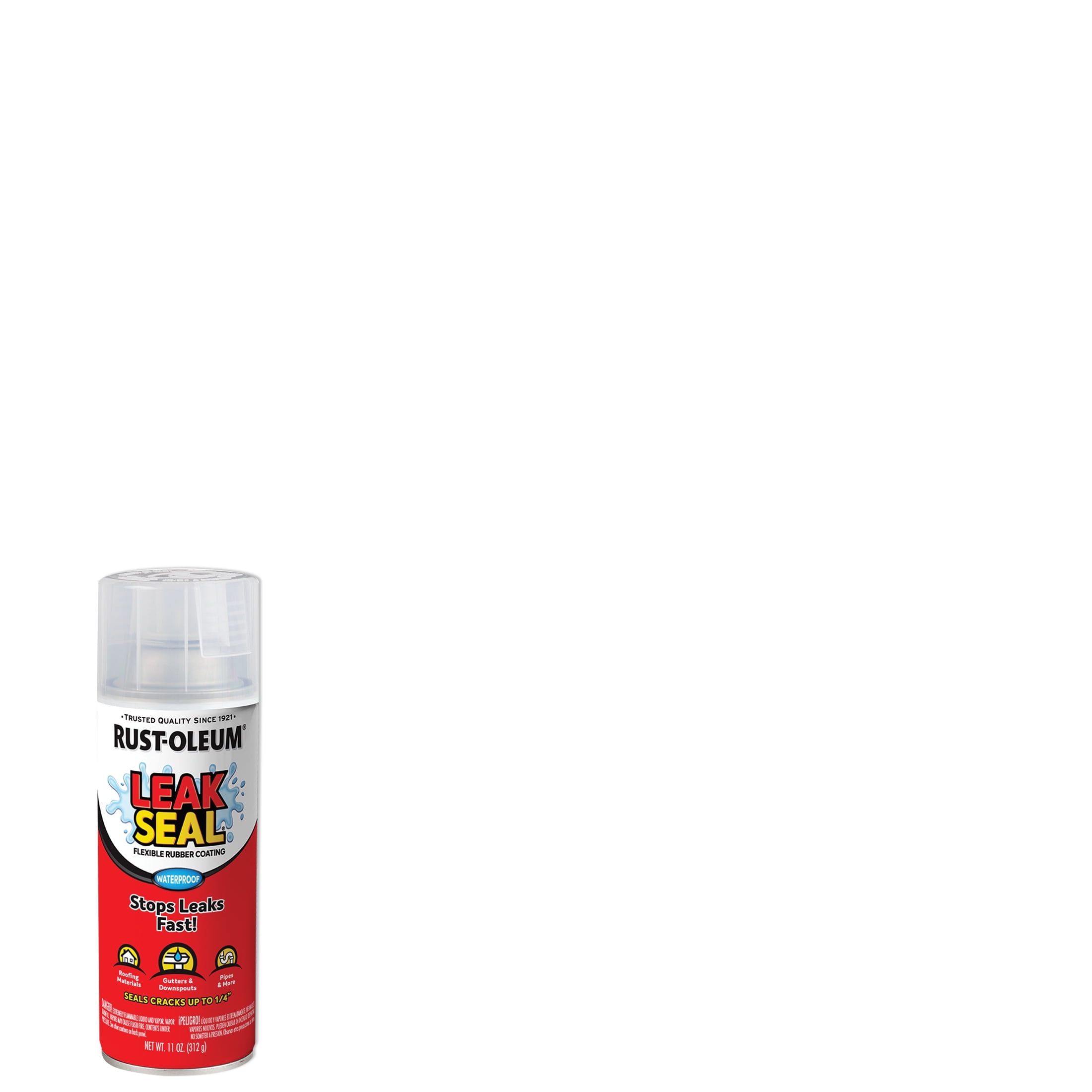 Clear, RustOleum Leak Seal Flexible Rubber Sealant Spray265495, 12 oz