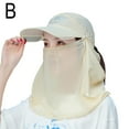 thumbnail image 2 of Anti-UV Sun Hat Sunscreen Visor Breathable Outdoor Face Neck Cover Cap, 2 of 9