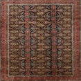 thumbnail image 1 of Ahgly Company Machine Washable Indoor Square Traditional Brown Area Rugs, 8' Square, 1 of 7