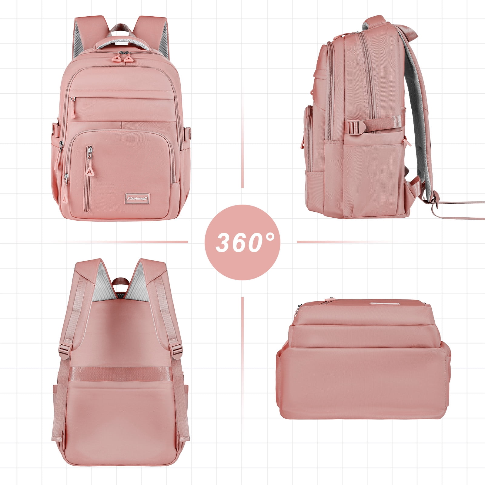DAKIMOE School Backpack for College High Middle School Fashion Student Bag Teen Bookbag Laptop Backpack Women Travel Daypacks