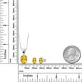 thumbnail image 2 of Gem Stone King 925 Sterling Silver Yellow Citrine and Black Diamond Pendant and Earrings Jewelry Set for Women (5.83 Cttw, Gemstone Birthstone, Oval 11X9MM and 8X6MM with 18 inch Silver Chain), 2 of 3