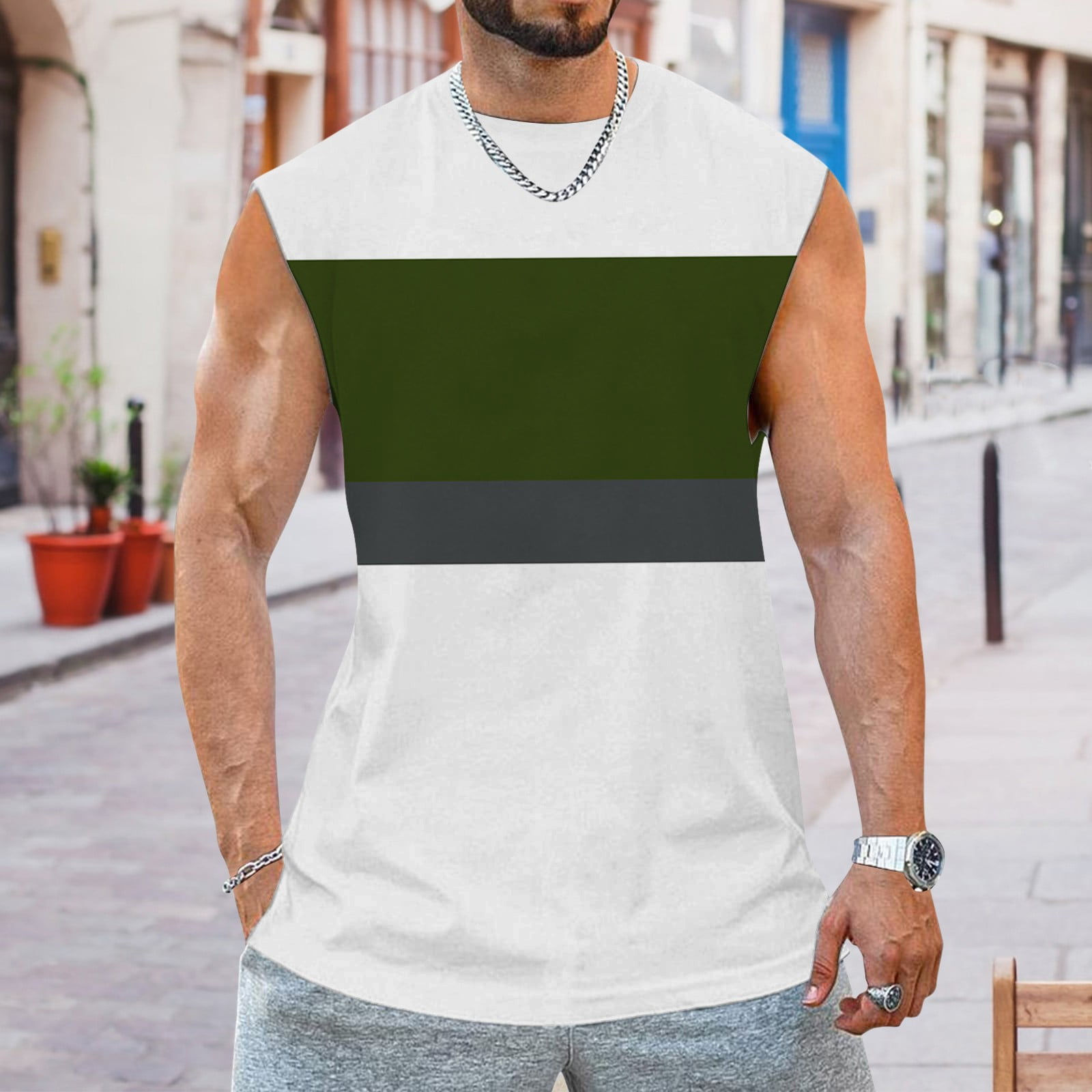  Mens Polyester Spandex Shirt Sleeveless T Shirt Men's Fitness  Tank Top Pure Cotton Running Training Cotton (Black, M) : Clothing, Shoes &  Jewelry