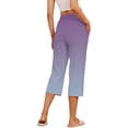 thumbnail image 4 of VV AVEORS Tear Away Capri Sweatpants For Women Breakaway Wide Leg Knee Ankle Replacement Adaptive Pants Purple M, 4 of 5