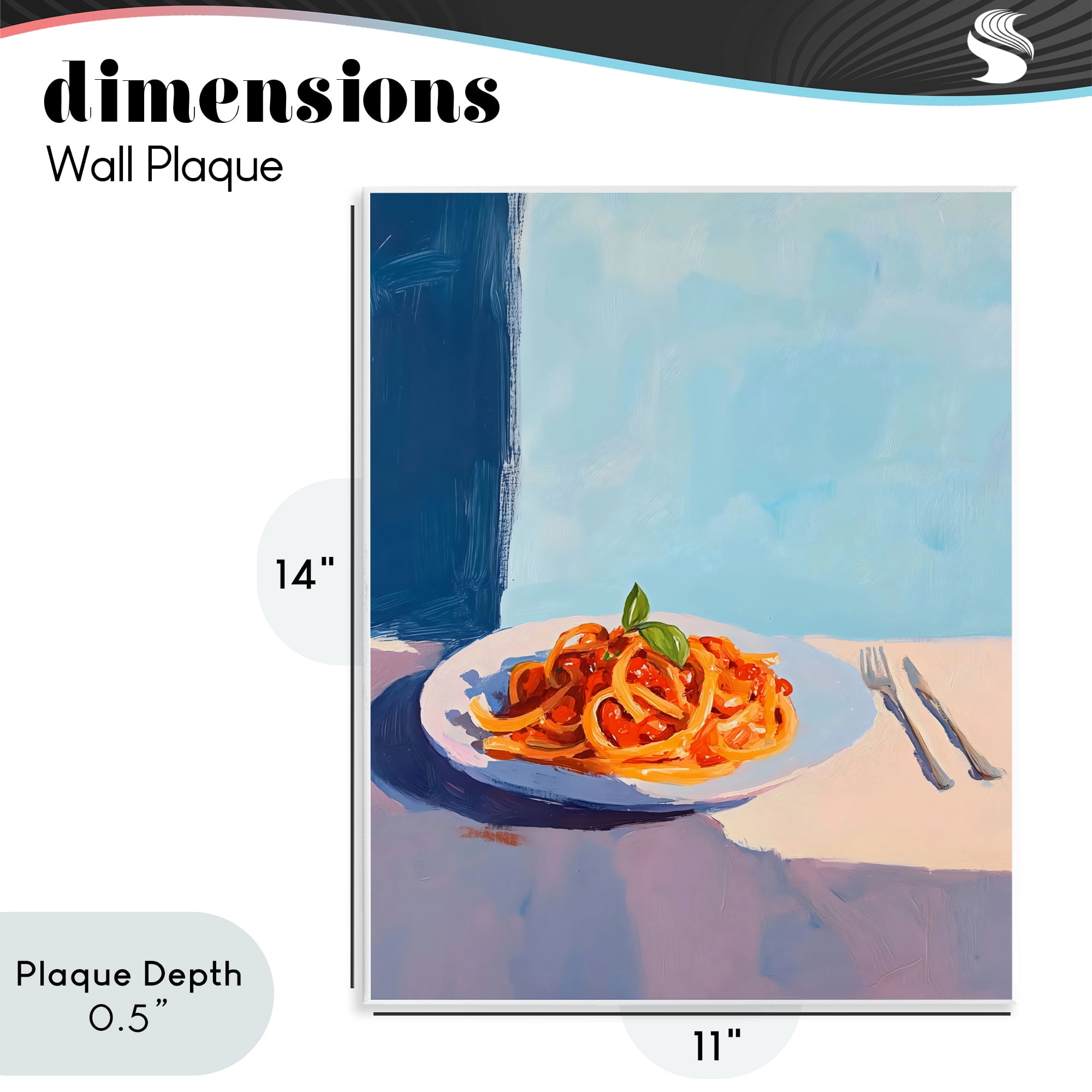 Stupell Industries Italian Spaghetti on Plate Wall Plaque Art, design by The Prints Vibe