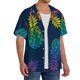 thumbnail image 2 of Balery Abstract Bright Pineapple Fruit Retro Camisa Casual de Manga Corta con Botones para Hombre, Texturizada, Estilo Cubano, para Playa, Verano-X-Large, 2 of 5