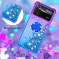 thumbnail image 5 of Slim Phone Case for Xiaomi Poco X4 Pro, Shiny Bling Quicksand Effect TPU Bumper Case with Four Corners Protection Cover for Xiaomi Poco X4 Pro, Purple Blue, 5 of 14