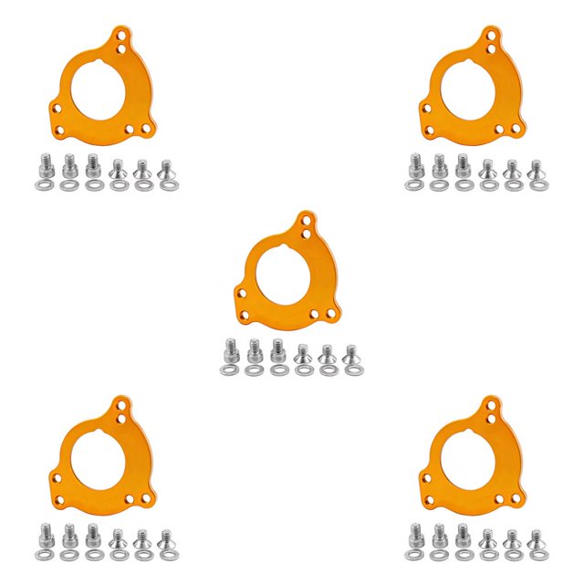 Maoww Adaptateur de Vélo Plaque Guide-Chaîne Alliage d'Aluminium Conversion Pièces de Rechange Vélo Accessoire de Réparation Portable Or 5ensemble