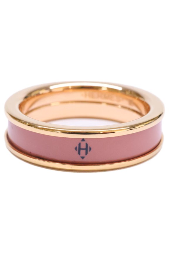 Pre-Owned HERMES H405300FO2P55 Uni PM Ring, T55 Rose Beaute Golden Rose, Women's Ring