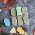 thumbnail image 3 of Naiovety Hermosos postres artesanales grises con molde de silicona rectangular con rombos de 6 agujeros, fabricación fácil de moldes Artesanía, 3 of 6