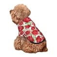 thumbnail image 5 of Honeii Rose Flowers Print Small Dog Hoodies Pet Hooded Sweatshirts Fall Winter Puppy Cat Sweaters Warm Clothes for Small Dogs Outfits Costume-X-Small, 5 of 7