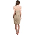 thumbnail image 2 of TowelSelections Women's Wrap Adjustable Cotton Terry Shower Bath Gym Cover Up with Snaps Small/Medium Taupe, 2 of 2
