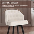 thumbnail image 6 of Dycanpo 26''Tall Swivel Counter Height Bar Stools Set of 2 with Backs for Home Kitchen Island, White, 6 of 8