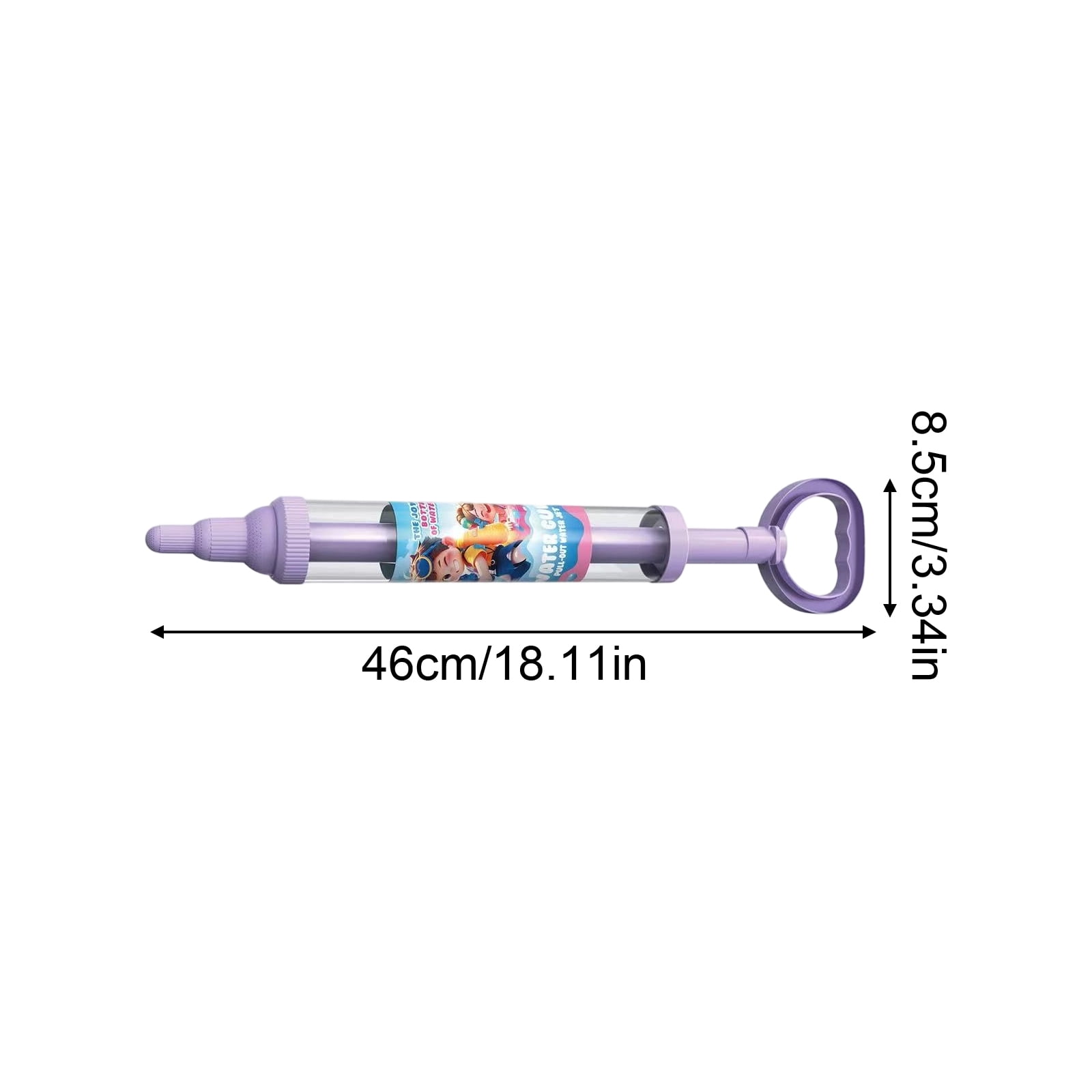 Firework Water Gun 15.75in 400ml, Manual Water Shooting, Perfect for Summer Outdoor Fun and Beach Activities (Sky Blue)