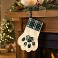 thumbnail image 7 of Cute Paw Shape Christmas Stocking For Gift Bag, Holiday Hanging Decor for Fireplace Mantel and Xmas Tree Gifts, 7 of 7