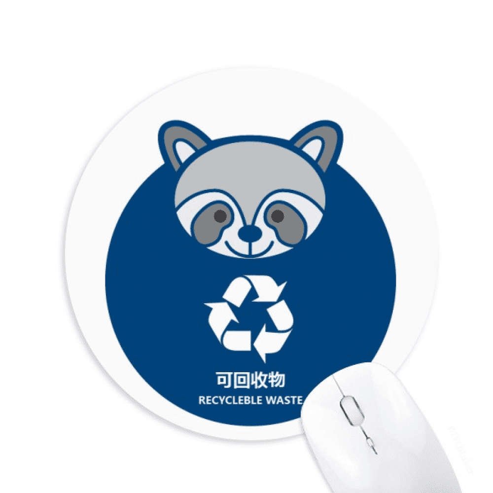 Recyclable Raccoon Waste Classification Mouse Pad Comfortable Game