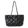 thumbnail image 1 of Bolso de mano tipo cartera de PU para mujer, bolso de hombro, bolso de mano con cadena, bolso de mano para ir al trabajo, negro, 1 of 5