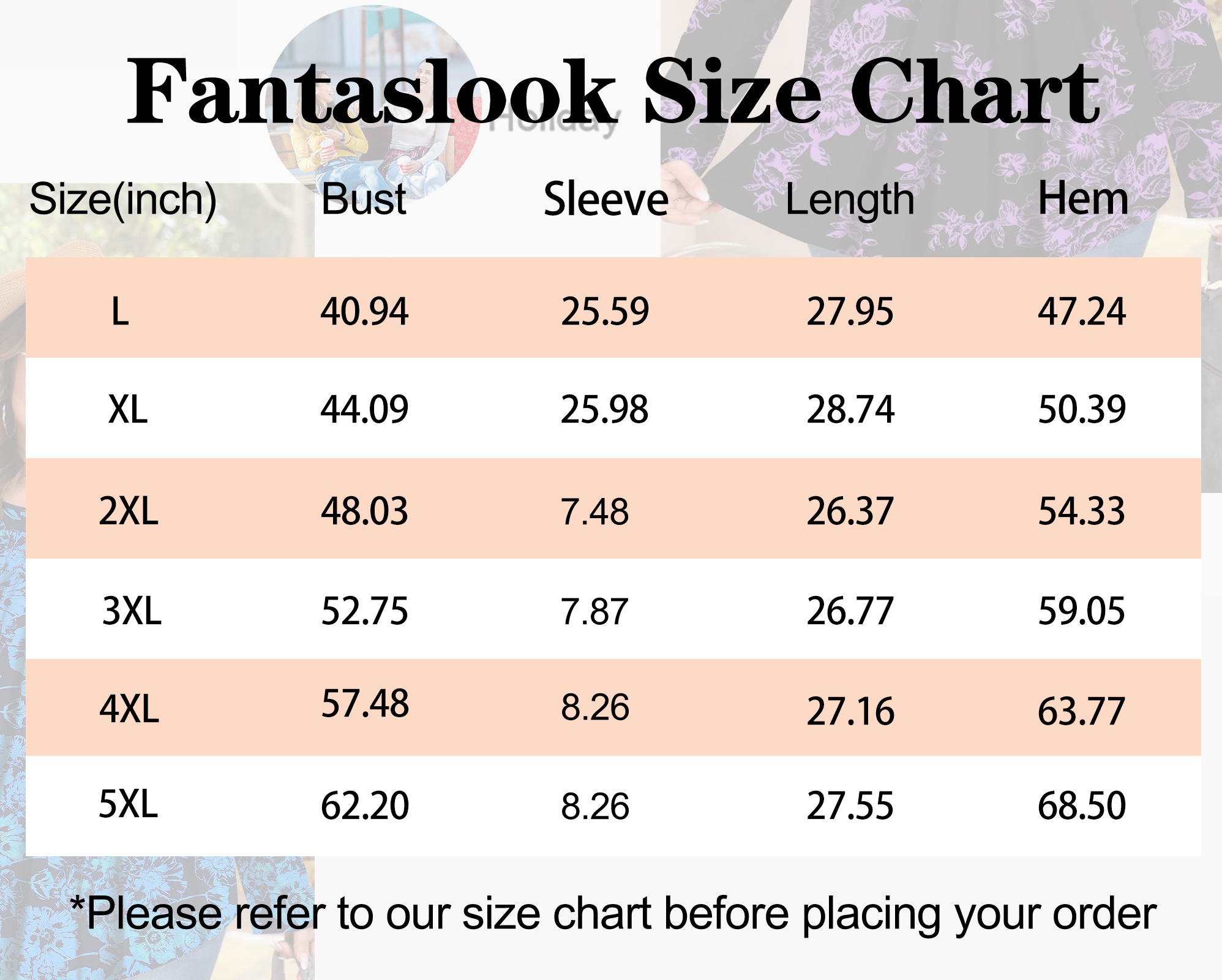 Fantaslook Women's Plus Size Floral Long Sleeve Tunic Blouse photo 6