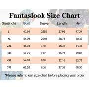 Fantaslook Womens Plus Size Tops Fall Long Sleeve Shirts Crew Neck Casual Loose Tunic Blouses