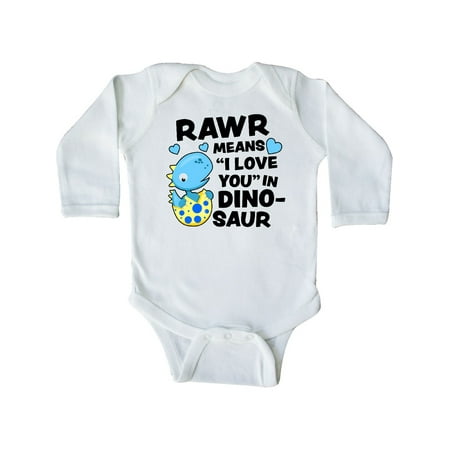 

Inktastic Rawr Means I Love You in Dinosaur Valentine Gift Baby Boy or Baby Girl Long Sleeve Bodysuit