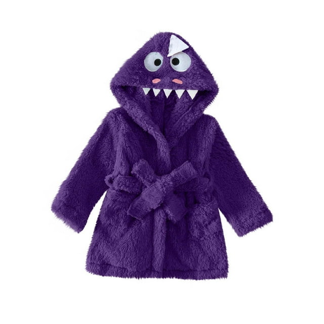 Peignoir pour Enfants Dinosaure Mignon avec Capuchon et Queue pour la Chaleur