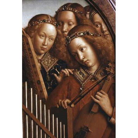 Van Eyck Ghent Altarpiece - Singing Angels - Ghent Altarpiece Poster Print by Jan Van Eyck