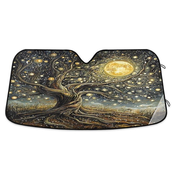 ALAZA Dream Tree Pattern Car Windshield Sun Shade Foldable UV Ray Sunshade Visor Protector 55 x 27.6in