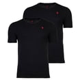 thumbnail image 1 of U.S. POLO ASSN. Camisetas para hombre, pack de 2 - cuello en V, logo bordado, algodón Negro M (Medium), 1 of 3