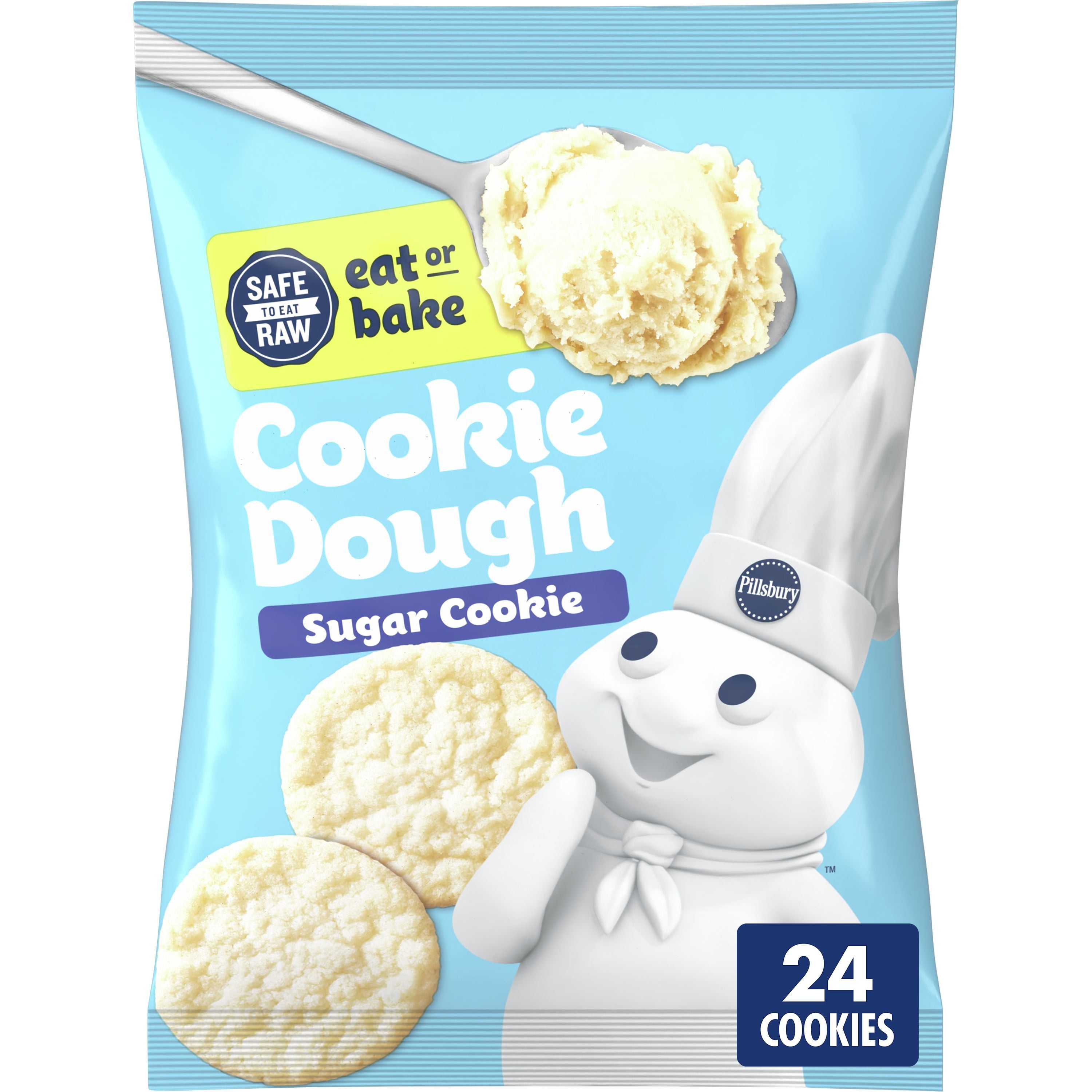 Pillsbury Ready To Bake Refrigerated Sugar Cookie Dough, 24 ct., 16 oz