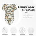 thumbnail image 6 of Naloa Hawaiian Style Women's Short-Sleeved Onesie, One-Piece Swimsuit for Parties, dates, clubs - Small, 6 of 9
