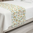 thumbnail image 2 of Floral Bed Runner, Doodle Interpretation of Chamomiles Drawn and Colored by Hand, Decorative Accent Bedding Scarf for Hotels Homes and Guestrooms, King, Peach Seafoam, by Ambesonne, 2 of 2