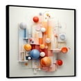 thumbnail image 2 of Designart "Harmony of Orange and Blue Circles I" Abstract Framed Wall Art - Orange Abstract Geometric Bedroom Framed Canvas Wall Art, 2 of 6
