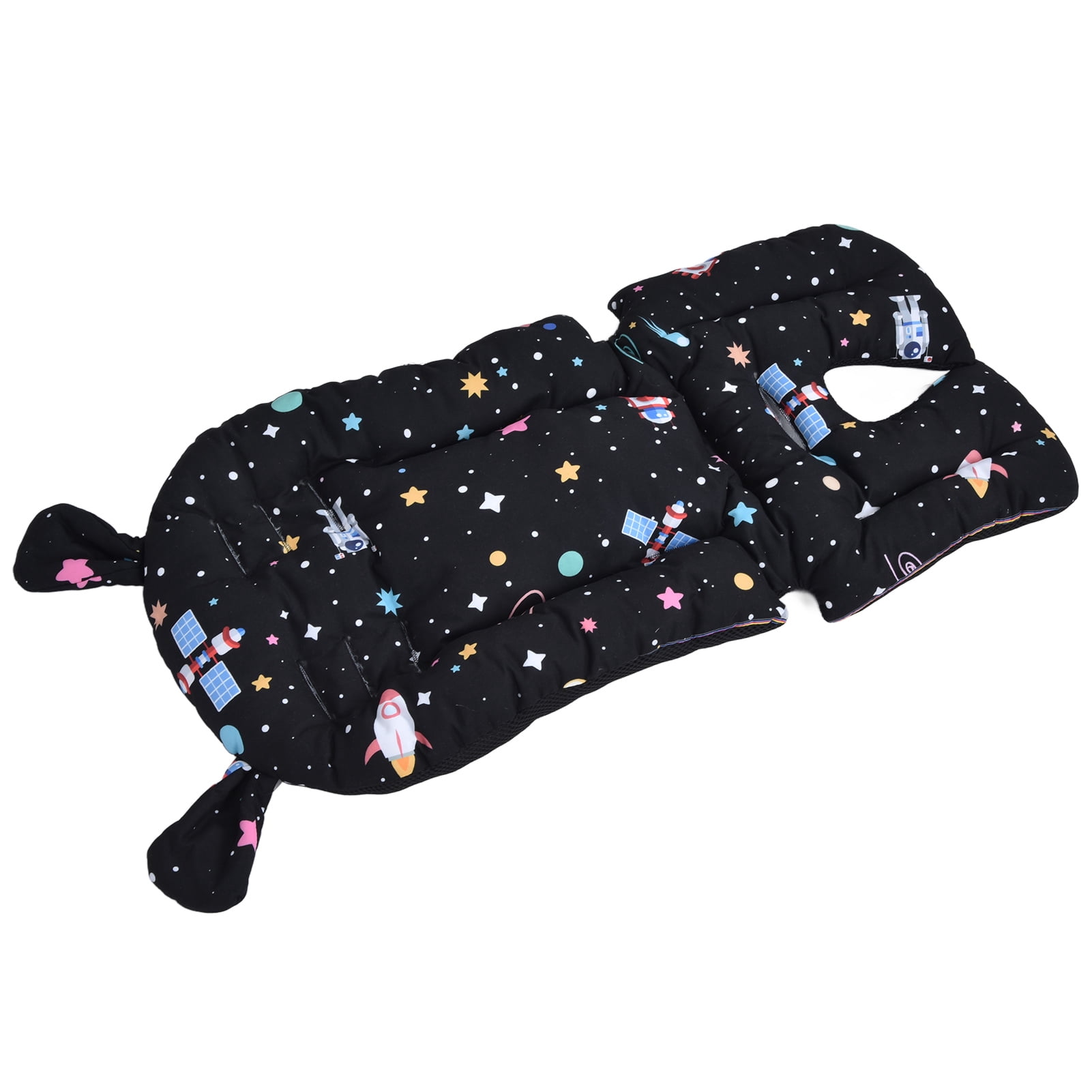NFTIGB Two Sided Baby Stroller Liner Soft Infant Cushion Pad with Cute Cartoon Patterns Thick Winter Warming Backrest 14.2x30.3 inches / 36x77 cm