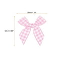 thumbnail image 2 of Uxcell 30Pcs Mini Gingham Ribbon Bow 1.5" Checkered Fabric Satin Ribbon Bows for Craft Pink and White, 2 of 6