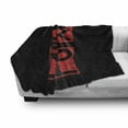 thumbnail image 2 of Music Soft Flannel Fleece Blanket, Rock and Roll Typography in Murky Tones Concert Poster Art Vintage, Cozy Plush for Indoor and Outdoor Use, 60" x 80", Dark Blue Grey and Vermilion, by Ambesonne, 2 of 5