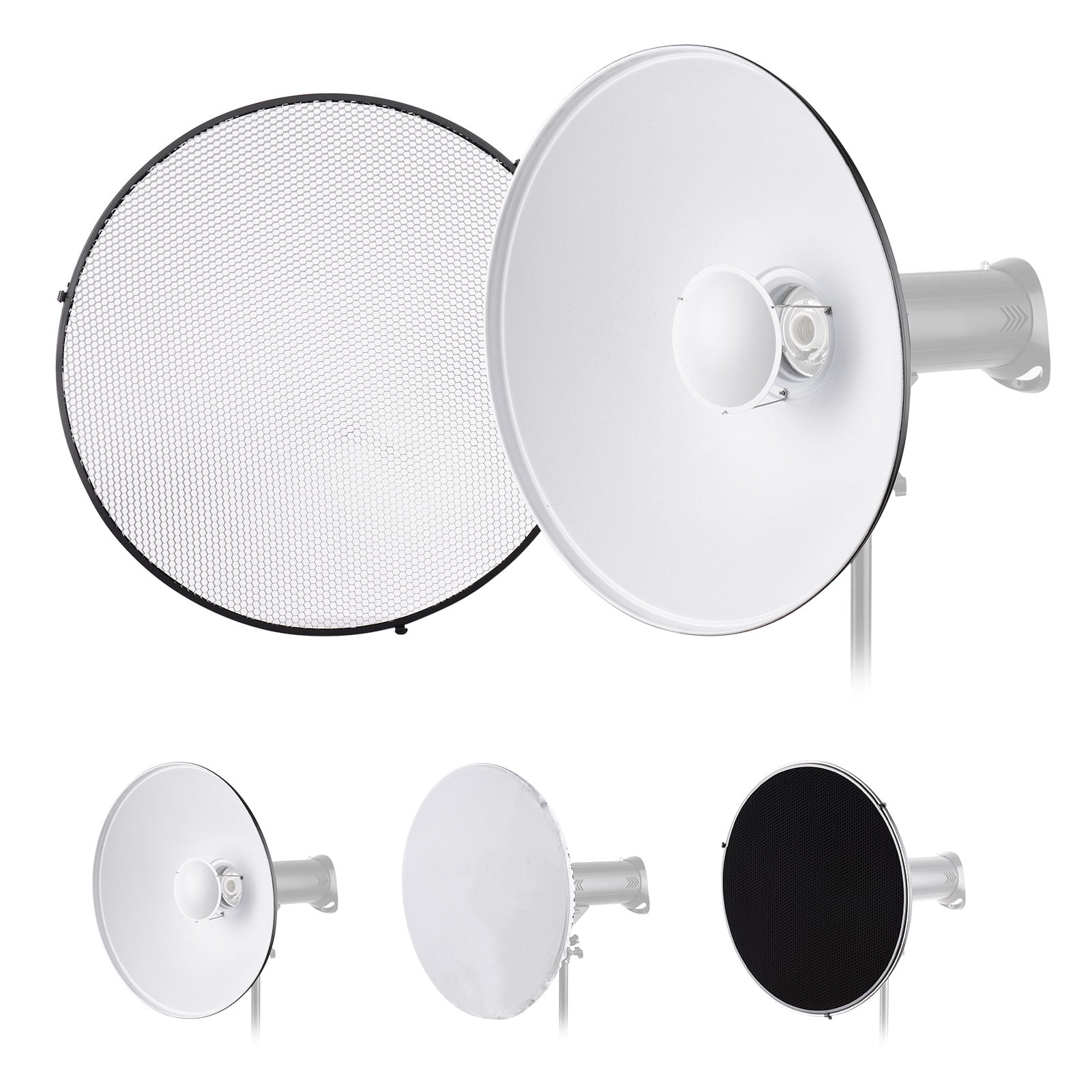 – Profoto Fitting 42cm Studio Beauty Dish with Honeycomb and Diffuser White 